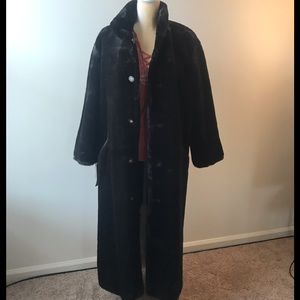 Jones New York Brown Faux Fur Reversible Coat NWT